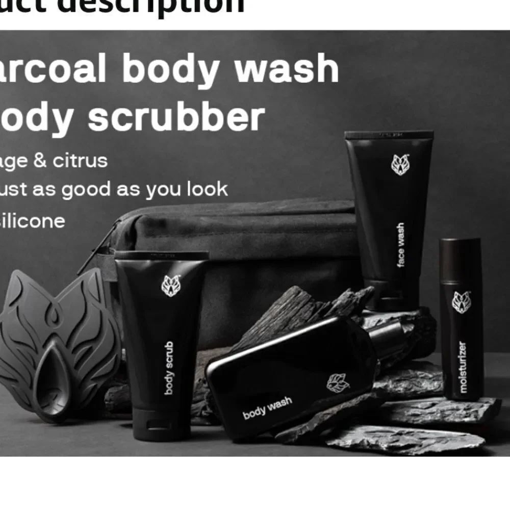 Black wolf body acne spray wash scrubber/guy men male unisex